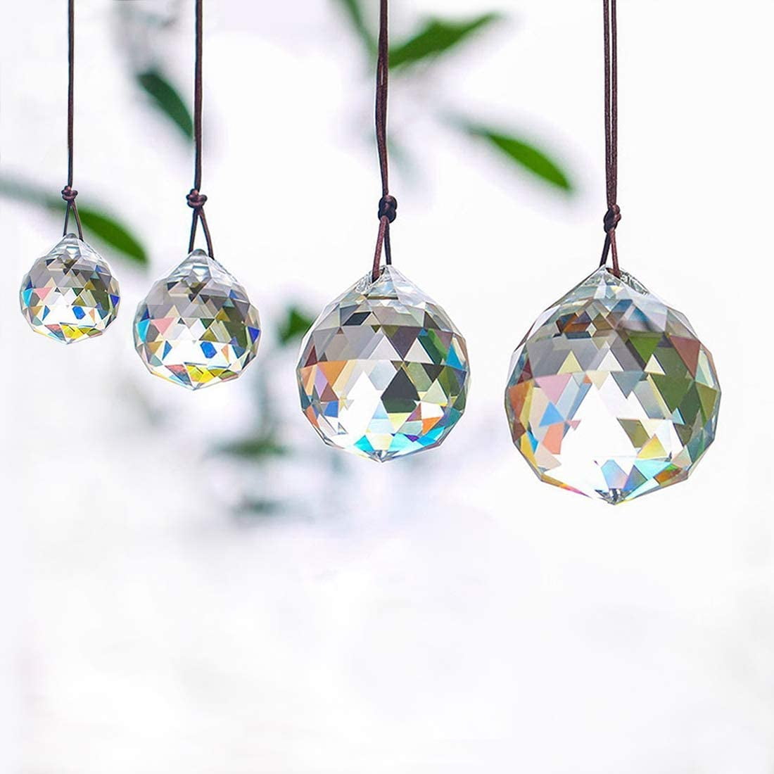 H&D HYALINE & DORA H&D HYALINE & DORA 4pcs Fengshui Crystal Ball Prism Pendant Suncatcher