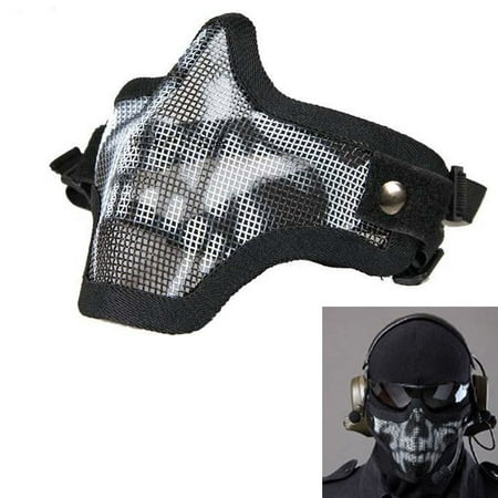 Strike Metal Mesh Protective Mask Half Face Tactical Airsoft Military Mask BK1