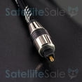 thumbnail image 4 of Cable de fibra óptica de audio Digital Toslink SPDIF SatelliteSale nylon Negro 50 pies, 4 of 7