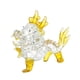 thumbnail image 4 of Figura de dragón de cristal de pie, estatua de dragón, minifigura decorativa china de colección amarillo, 4 of 9