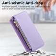 thumbnail image 5 of Leather For Samsung Galaxy S25 5G Case 6.2 inch ,With Card Holder Zipper Bills Slot, Soft PU Leather Magnetic Wallet Case,Purple,For Galaxy S25 (5G), 5 of 10
