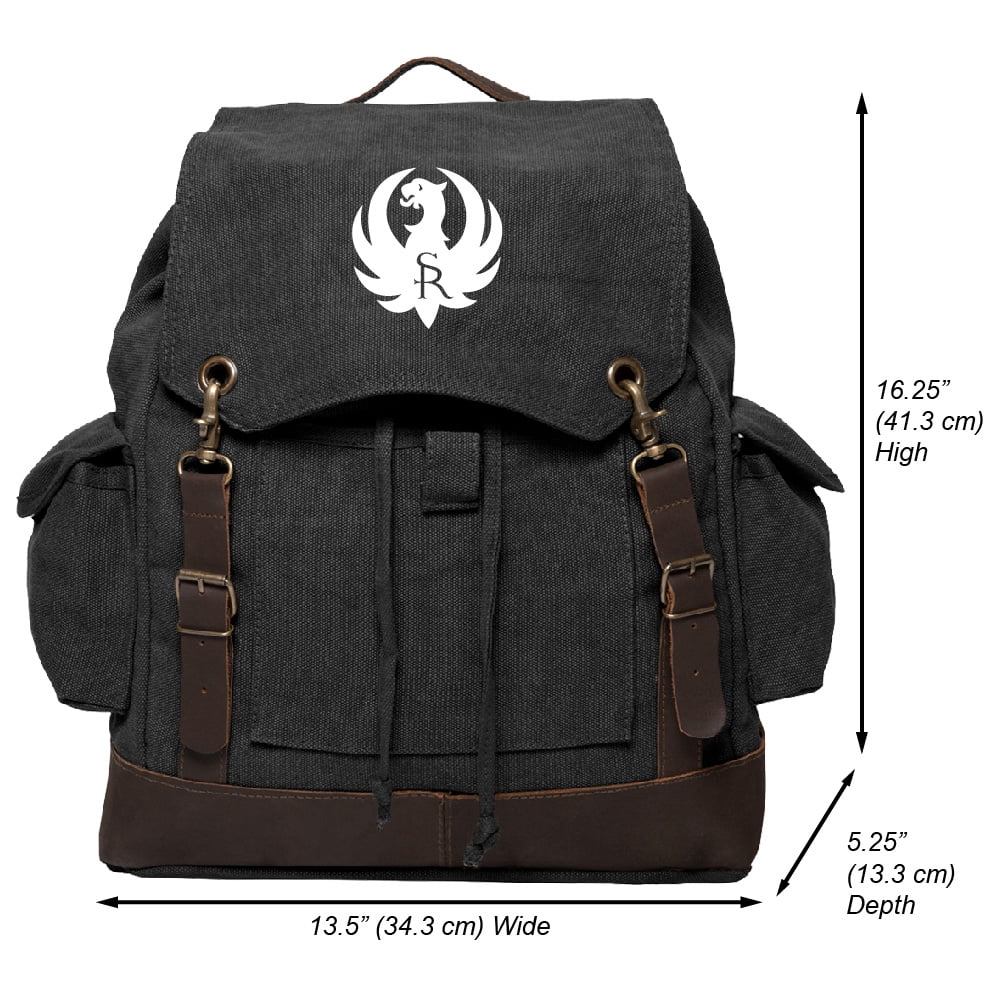 vintage canvas rucksack backpack