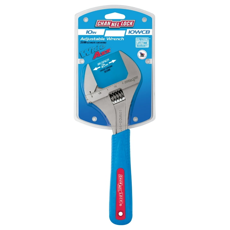 CHANNELLOCK 10-inch CODE BLUE WideAzz Adjustable Wrench, Precise 2