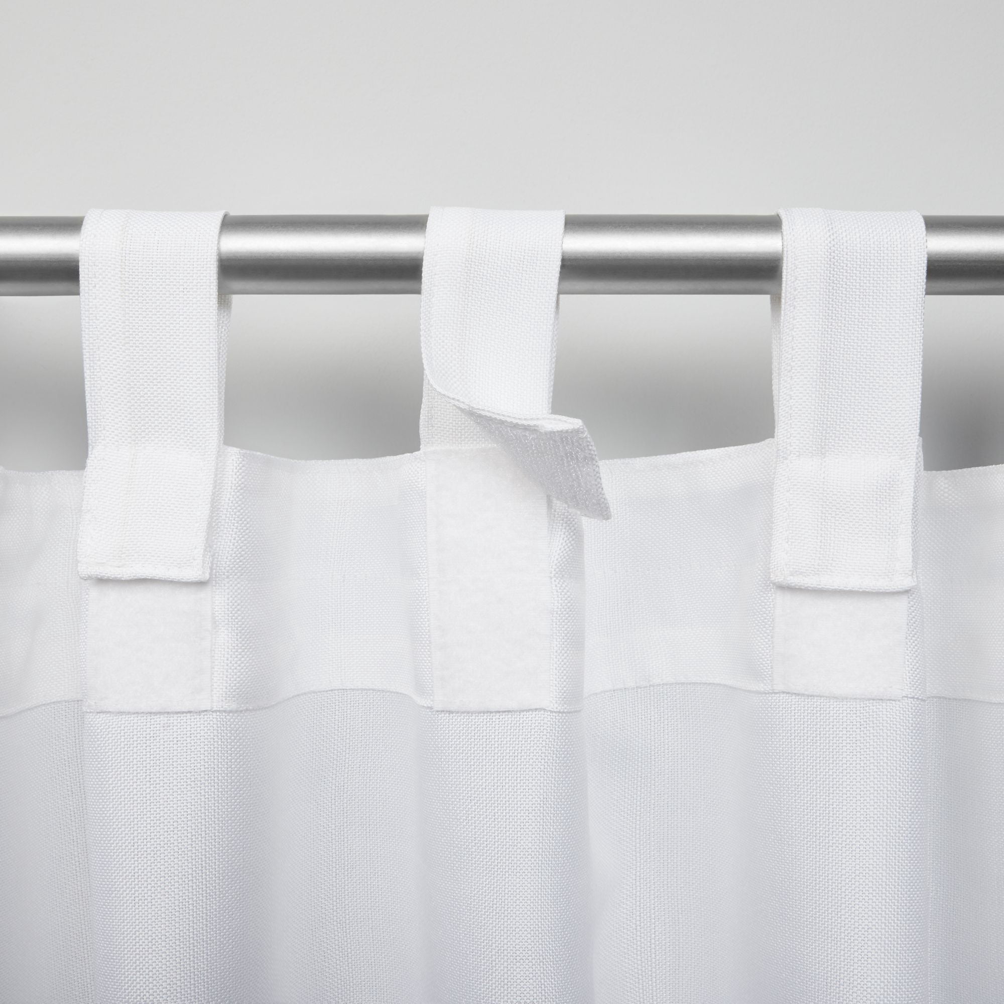 Exclusive Home Curtains Biscayne Indoor/Outdoor Two Tone Textured Tab Top Curtain Panels, 54"x120", White, Set of 2