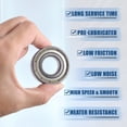 thumbnail image 5 of Unique Bargains 5pcs 19.05x41.275x11.113mm Double Metal Shield R12ZZ Single Row Deep Groove Ball Bearings, 5 of 6