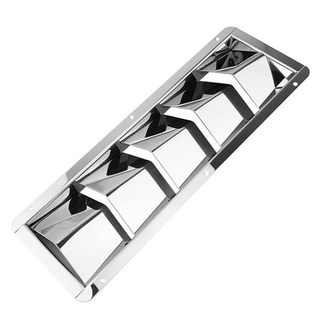 

Boat Stainless Steel Air Grill Louver Vent 330mm X 120mm Ventilation Plate 5 Slots Louvers Fins Sideboard Pieces Marine Hardware