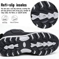 thumbnail image 5 of Knivor Men High-top Winter Snow Boots Hook & Loop Slip-Resistant Cushion Wearproof Sole Faux Fur Warm Outdoor Winter Shoes, 5 of 9