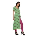 thumbnail image 3 of Moomaya Short Sleeve Kurta Printed Women Front Slit Kurti Summer Clothing, 3 of 6