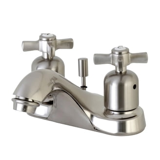 Kingston Brass KB2604AL Vintage 4-Inch Centerset Bathroom Faucet - Polished Chrome & Brass - Includes Pop-Up Drain - Not For CA Or VT