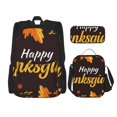 thumbnail image 1 of Disketp Happy Thanksgiving 1 Mochila Estampada de Gran Capacidad con Lonchera y Estuche, Set de 3 Piezas para Estudiantes, 1 of 7