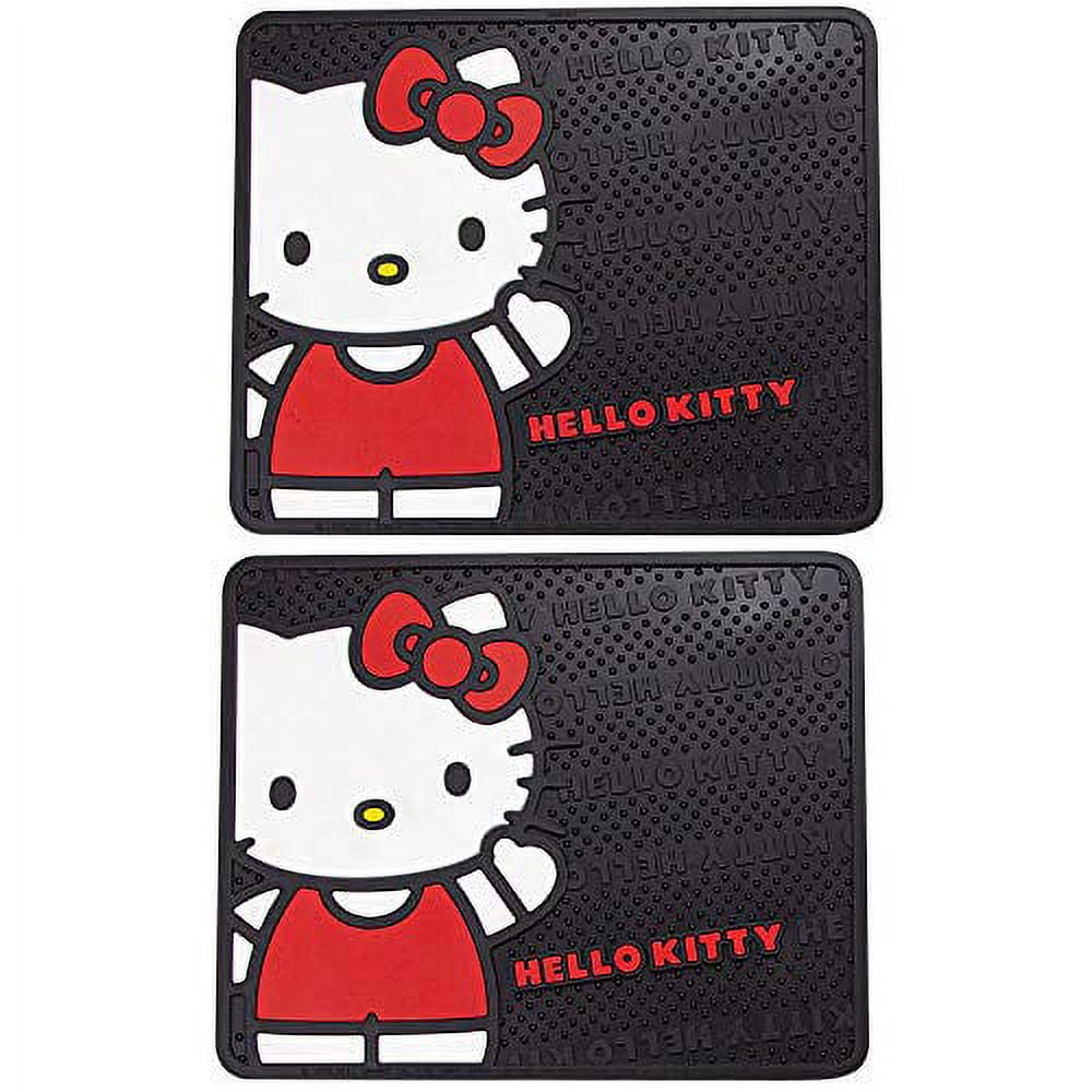 Plasticolor 001717Z04 Hello Kitty Waving Core Front and Rear Floor Mats - 4 piece kit