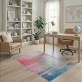 thumbnail image 2 of ODIKA 4'x6' Washable Area Rug Non-Slip, Chair-Friendly, Flatwoven Abstract Vintage Painterly Ombre Boho Layered Fade Brushstroke for Home Office, Under Desk, 2 of 7