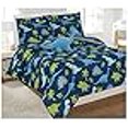 thumbnail image 3 of Fancy Linen Comforter Set Dinosaurs Blue Light Blue Grey Green New # Dinosaur Blue (Full Comforter), 3 of 3