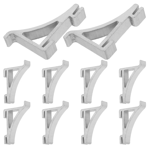 10 clips de aluminio resistentes para estantes de congelador y refrigerador. Hebillas de repuesto reutilizables.