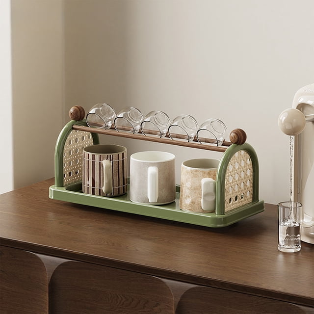 Support de Rangement pour Tasses, Support à Thé Multifonction, Support de Rangement de Bureau Adapté pour Cuisine