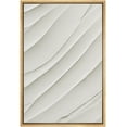 thumbnail image 2 of PixonSign Framed Wall Art Geometric White Paint Slash Waves Abstract Shape Paintings Minimalism Modern Art Decoration Contemporary Canvas Prints Fine Art Cool for Rooms - 16"x24" Natural, 2 of 5