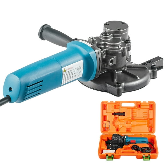 KFFKFF Electric Rebar Cutter, 1100W, slices through rebar up to 3/2 inch (4-40mm), including a compact design for portability, equipped with a handy auxiliary handle and tool case