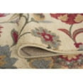 thumbnail image 3 of Transitional Area Rug (5'3'' Round) Floral Ivory, Beige Indoor Round Easy to Clean, 3 of 6