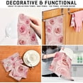 thumbnail image 6 of GZHJMY Rose Flower Kitchen Dish Towel Set of 4, Super Absorbent Soft Drying Cloth Tea Bar Towels, 28"x 18", 6 of 6