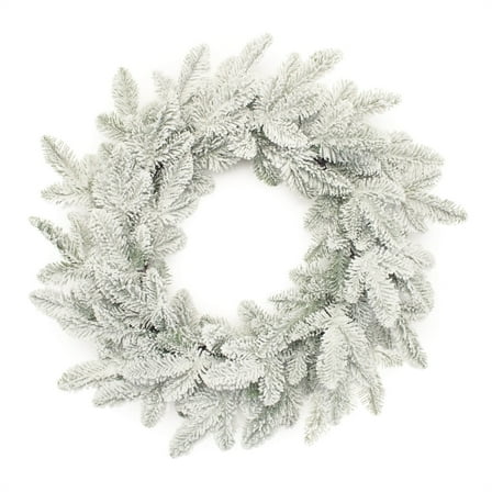 Melrose International Flocked Pine Wreath 24"D Plastic