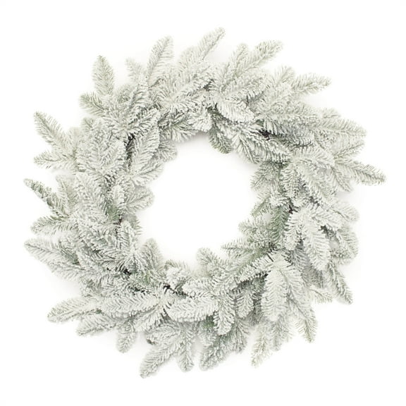 Melrose International Flocked Pine Wreath 24"D Plastic