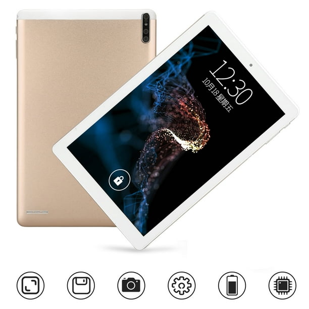 Tablettes 10,1 pouces Android 5.1, WIFI Processeur 8 cœurs 1 Go de RAM 16  Go ROM Tablette avec batterie 8800 mAh, double haut-parleur, GPS, Bluetooth