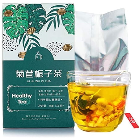 Chicory Gardenia Coix Seeds Fuling / Poria&nbsp;Cocos Tea (75G, 5Gx15bags), ?????, ???Subsidence&nbsp;Of Swelling Triangle Tea Bags ??????????????