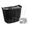thumbnail image 4 of S SERENABLE Bike Basket Bike Storage Basket with Strut Rainproof Front Frame Bike Basket Bike Hanging Basket for Mountain Bikes Shopping , Black Short strut, 4 of 9