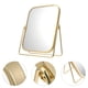 thumbnail image 4 of Espejo de maquillaje de tocador con soporte metálico y giro de 360 grados para mesa o escritorio., 4 of 7
