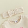 thumbnail image 6 of Cjfdfy Toddler Baby Girl Fall Outfit Big Sister Embroidery Long Sleeve Waffle Knit Sweatshirts And Headband Cute Baby Big Sister Fall Winter Clothes 1-5 Years, 6 of 9