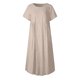 thumbnail image 5 of ICHUANYI Clearance Women’s Fashion Solid Short Sleeve Round-neck Pocket Retro Long Dress(Khaki, M) ICHUANYI WER2023080809005, 5 of 6