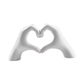 thumbnail image 3 of Escultura de mano de corazón, estatua decorativa de de amor, adorno de mesa, estatuilla de gesto de corazón para interior, estantes, festival, 3 of 8