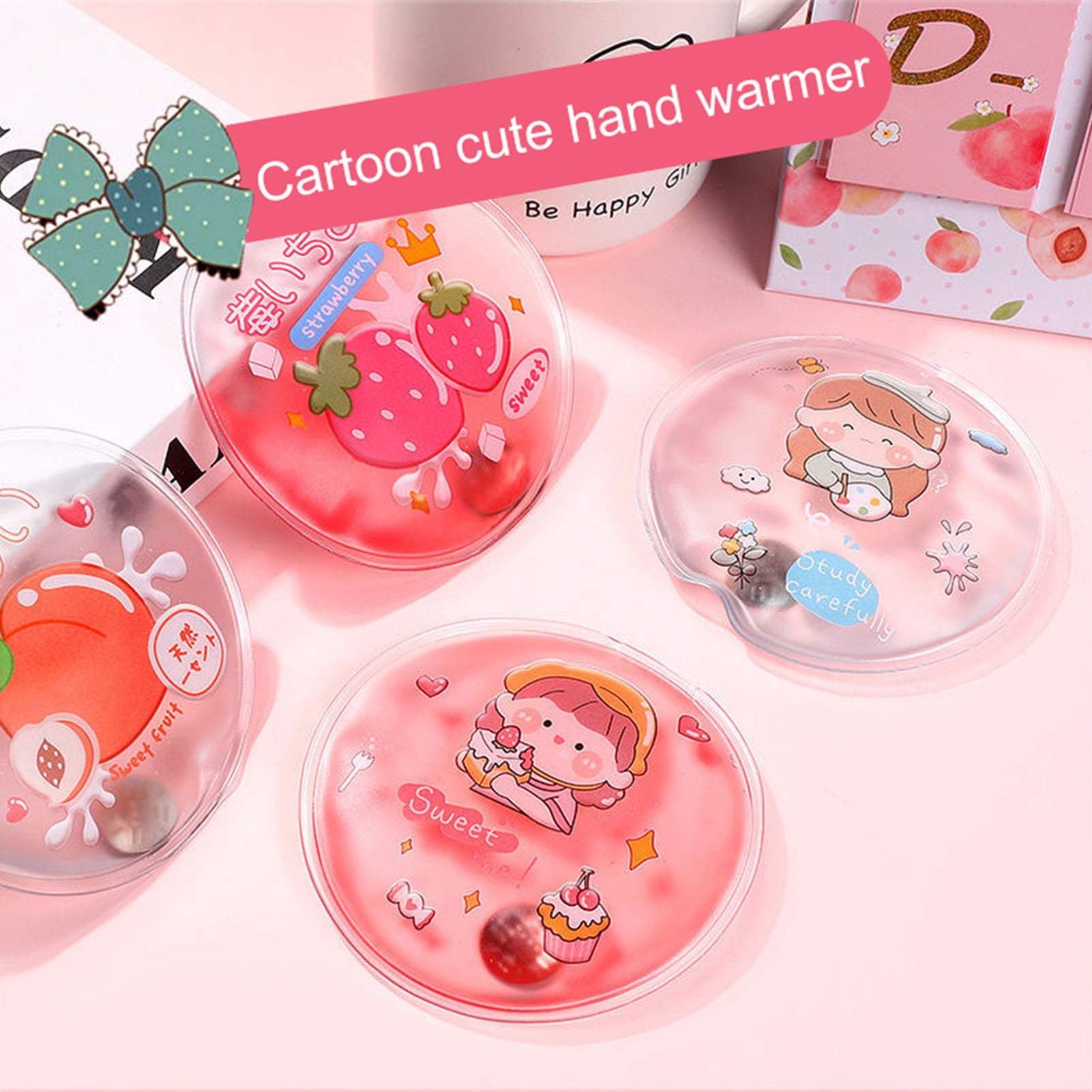 Winter SelfHeating Hand Warmer Reusable Cartoon Gel Liquid Heat Pack Pocket Portable Mini Hand
