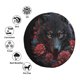thumbnail image 4 of Balery Rose Full Moon Black Wolf Cubiertas para Neumáticos - Protector Resistente para Neumáticos de Camioneta, SUV, Remolque, Camper y RV-15 inch, 4 of 6