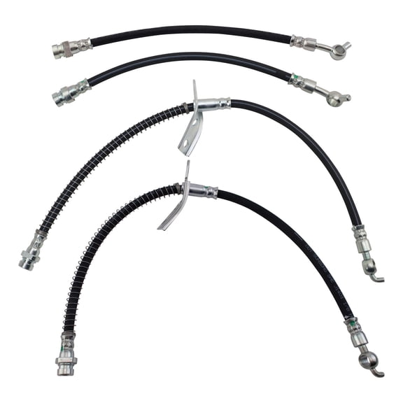 TRQ Brake Hose Set Fits 2010-2012 Hyundai Elantra