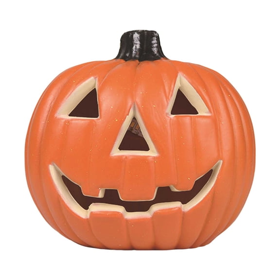 Jack-O-Lantern Pumpkins,Plastic Light Up Pumpkin Orange Lights Bright for Halloween Party Outdoor Indoor Decorations 7.9 x7.1 inch