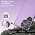 thumbnail image 6 of for Samsung Galaxy S23 Ultra Case, Matte Translucent Frosted Thin Slim Hard Back & Hybrid TPU Bumper, Military Grade Shockproof Protective Cover for Men Women [Anti Fingerprint], Light Purple, 6 of 7
