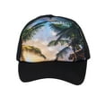 thumbnail image 2 of Top Headwear Mens Sublimated Trucker Hat - Photo Real Snapback Cap, Palm, 2 of 4