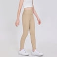 thumbnail image 2 of Wxirdiow Girls Flare Leggings Girls Leggings High Waist Athletic Yoga Pants with Pockets Dance Running Tights Khaki Size,9-10 Years, 2 of 7