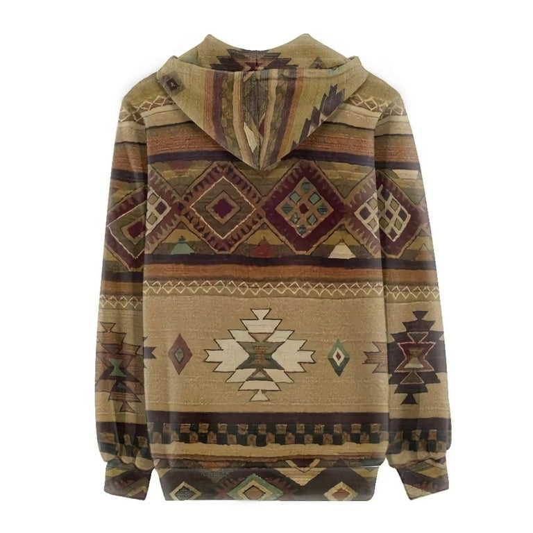 Renewold Fancy Abstract Geometric Graphic Sweatshirts Size XL