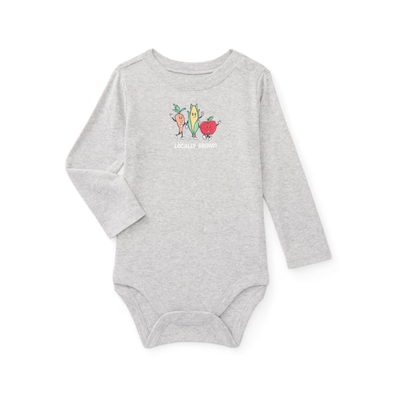 Wonder Nation Baby Boy Long Sleeve Graphic Bodysuit, Sizes 0-24 Months