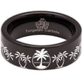 thumbnail image 5 of Palm Tree Tungsten Carbide Ring, 5 of 9