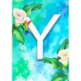thumbnail image 2 of America Forever Summer Flowers Birds Monogram House Flag Letter Y 28 x 40 inches Hummingbird Calla Lily Spring Floral Double Sided Vertical Outdoor Yard Lawn Decorative White Floral House Flag, 2 of 5