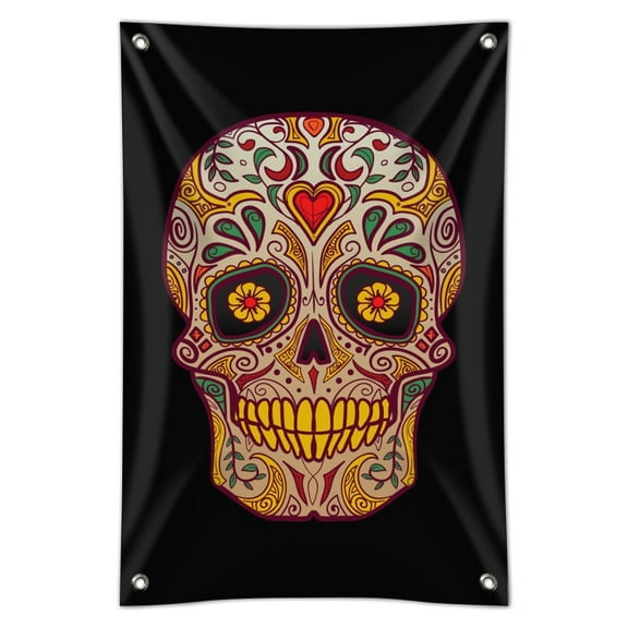 Skull Day of the Dead Southwestern Home Business Office Sign