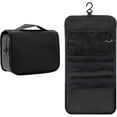 thumbnail image 1 of Neceser de Viaje Colgante Impermeable, Bolsa de Aseo Grande con 6 Compartimentos, Bolsa de Maquillaje de Viaje Portátil con Asa, para Hombre y Mujer como Kit de Aseo Personal (Negro), 1 of 4
