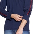thumbnail image 4 of Playera Para Hombre Casual Manga Larga Color Marino Con Franja Casual 770212 azul marino EG Incógnita 770212, 4 of 5