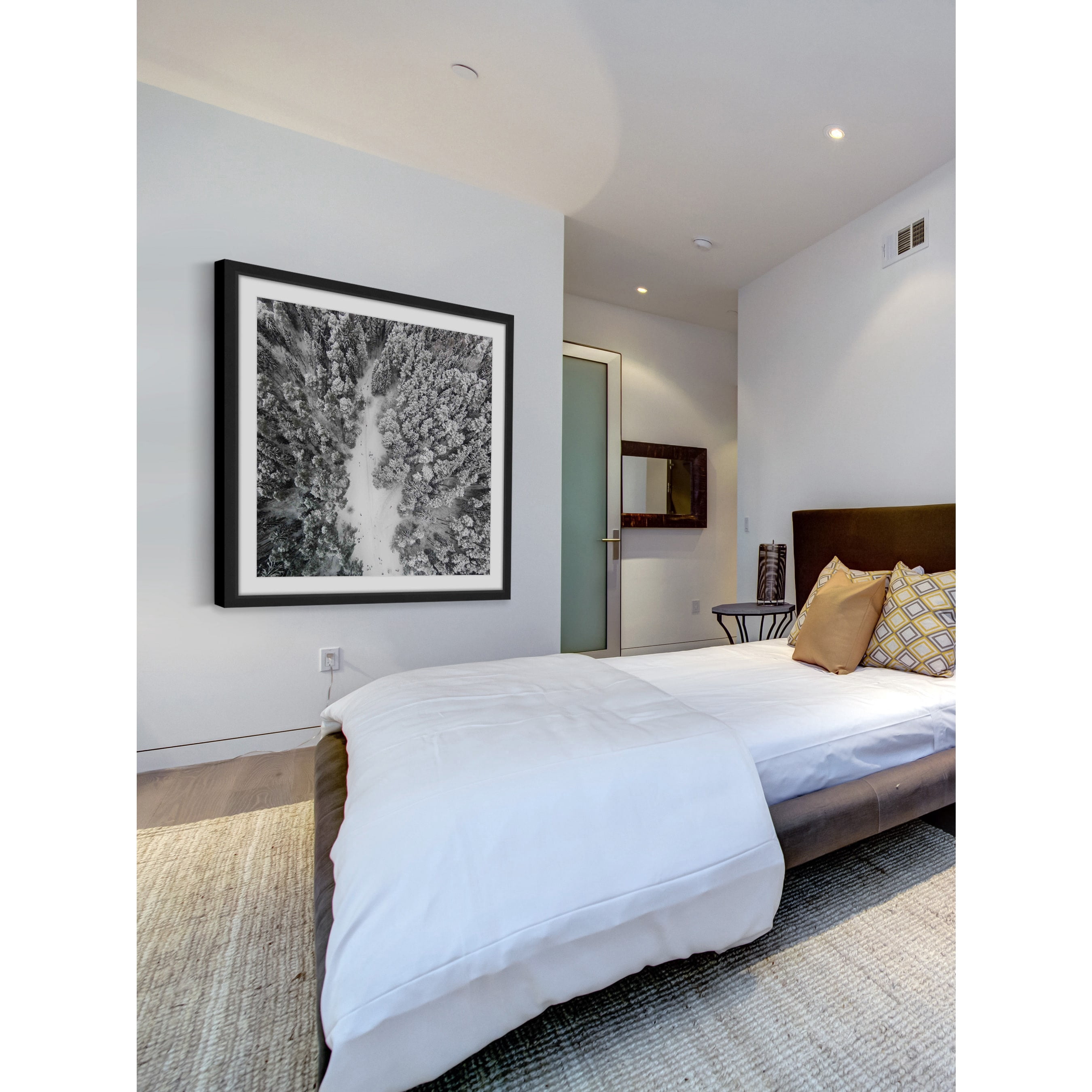 Marmont Hill "Path Among Giants" By Karolis Janulis Framed Painting Art Print, 12.0" x 1.5"