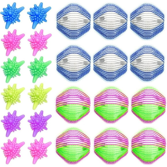 Jinsinto Washer Balls Laundry Balls Washing Ball, Laundry Scrubbing Balls Tangle-Free for Washing Machine (24 Pack)