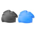 thumbnail image 1 of 2Pcs Silicone Swimming Caps Portable Swim Hats Long Hair Swimming Caps Ear Protection Caps, 1 of 5