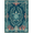 Blue Teal, Pattern 18, variant on ODIKA Stained Mosaic Ocean Border Entryway Teal Beachy Nautical Turtle Refined Non-Slip Chair-Friendly for Home Office, Gaming Room, Under Desk